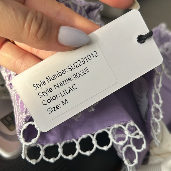 SAYLOR Rogue Lilac Eyelet Crop Top NWT! - Picture 8 of 8